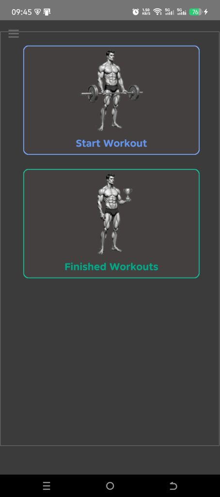 RepJournal 360 app - The main screen screen